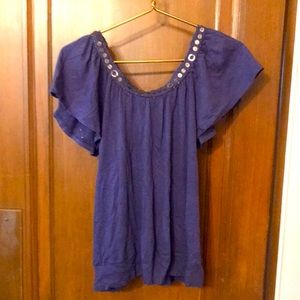 American Rag top with elaborate metal detail